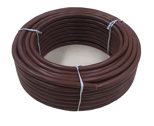 EASTWIRE 18/8 50ft Thermostat Wire, Solid Copper Wire, 18 Gauge Conductor, ETL Listed CL2 Power Limited Circuit Cable for Indoor/Outdoor Low Voltage Applications Use,Brown (18/8, 50ft)