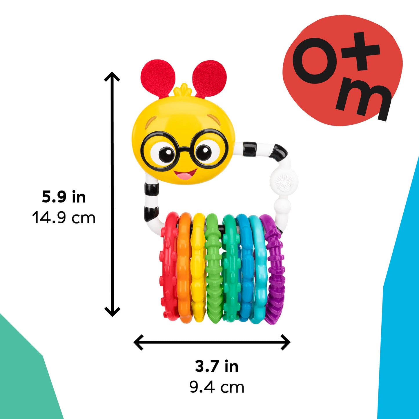 Baby Einstein Cals Connectors Sensory Toy with Textured Links, Ages 0+ Months and Up