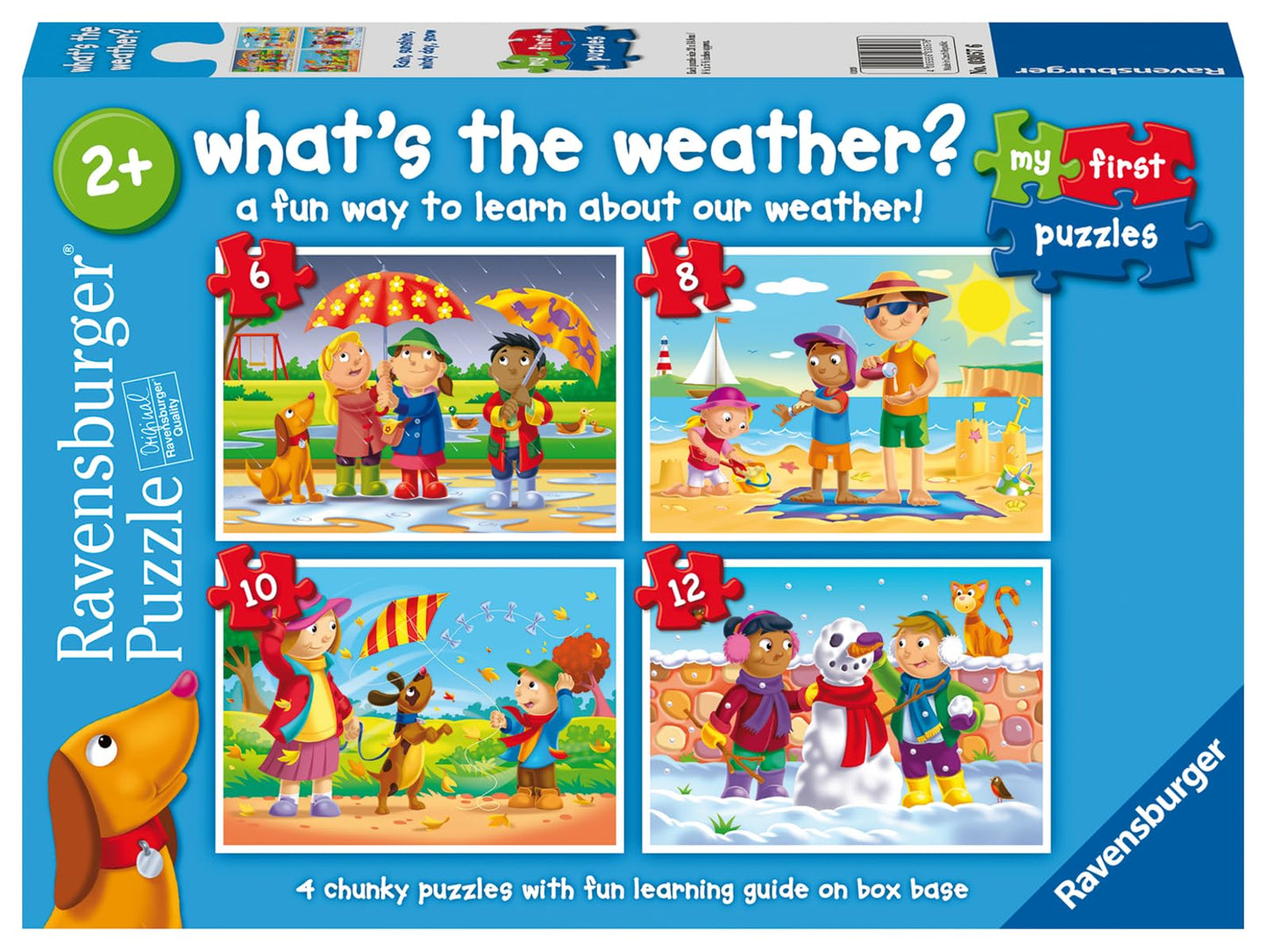 Ravensburger My First Puzzles: What's The Weather? (6: 8: 10 & 12 Piece) Jigsaw Puzzle for Kids - Every Piece is Unique, Pieces Fit Together Perfectly - MESH Accredited