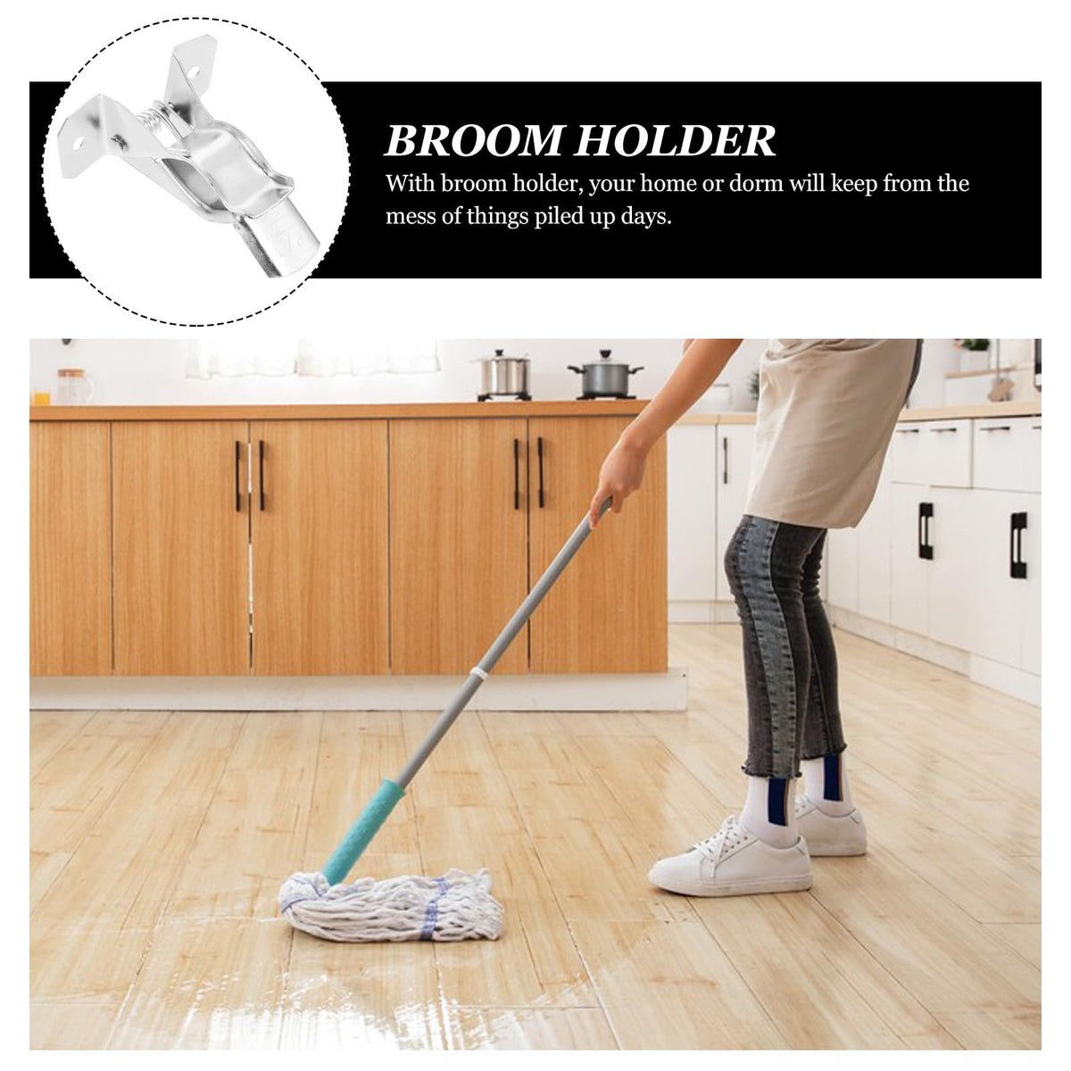 10pcs Mop and Broom Holder Wall Mount Set