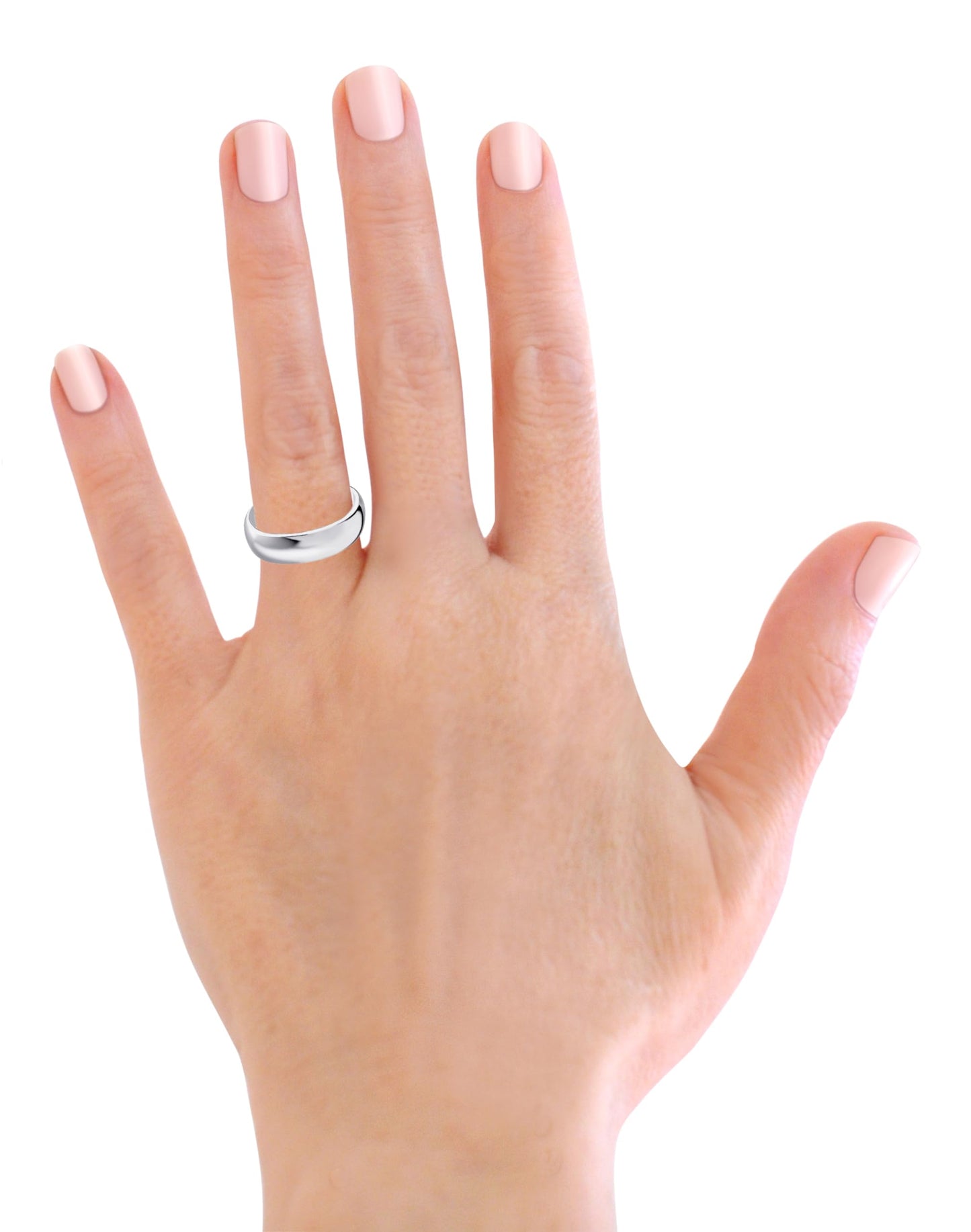 Savlano 925 Sterling Silver 5MM Half - Round Wedding Band Ring for Women and Men Comes in 5-14 Sizes with Gift Box - Made in Italy