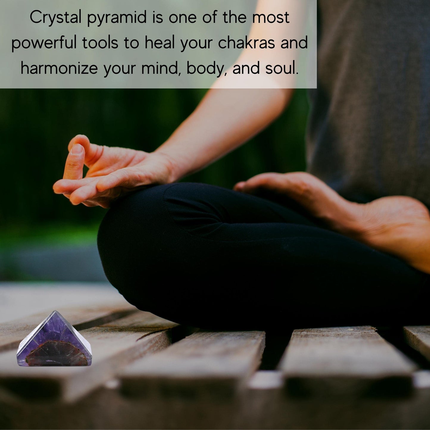 Amazing Gemstone Amethyst Chevron Pyramid Crystal Healing Stones - 1" Great Pyramid Figurine of Natural Stone Pyramid for Meditation, Reiki, Chakra Balancing and Crystal Pyramids Grid
