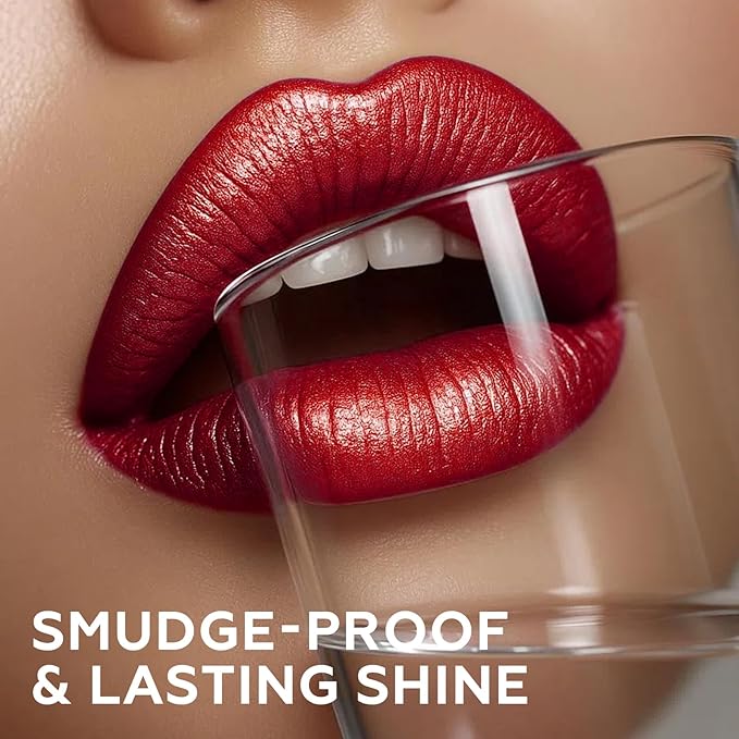 FOCALLURE Metallic Liquid Lipstick,Non Stick Cup Lip Gloss,High Impact Lip Color with Transfer-proof Wear,Long Lasting & Waterproof Lipstick Makeup for Women,RD03 LUSCIOUS ROSE