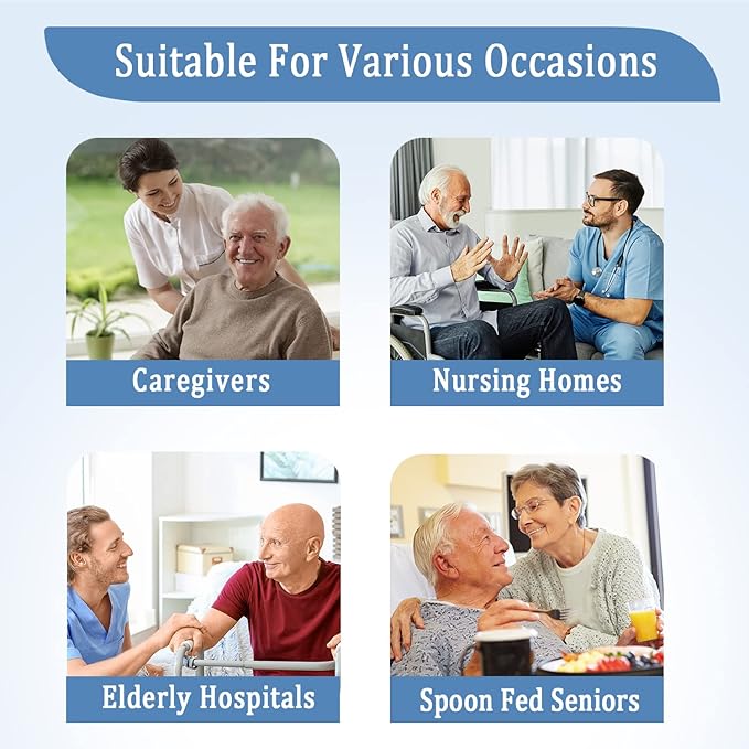 Adult Bibs with Crumb Catcher, Washable and Adjustable Adult Bibs for Women Men Elderly Seniors