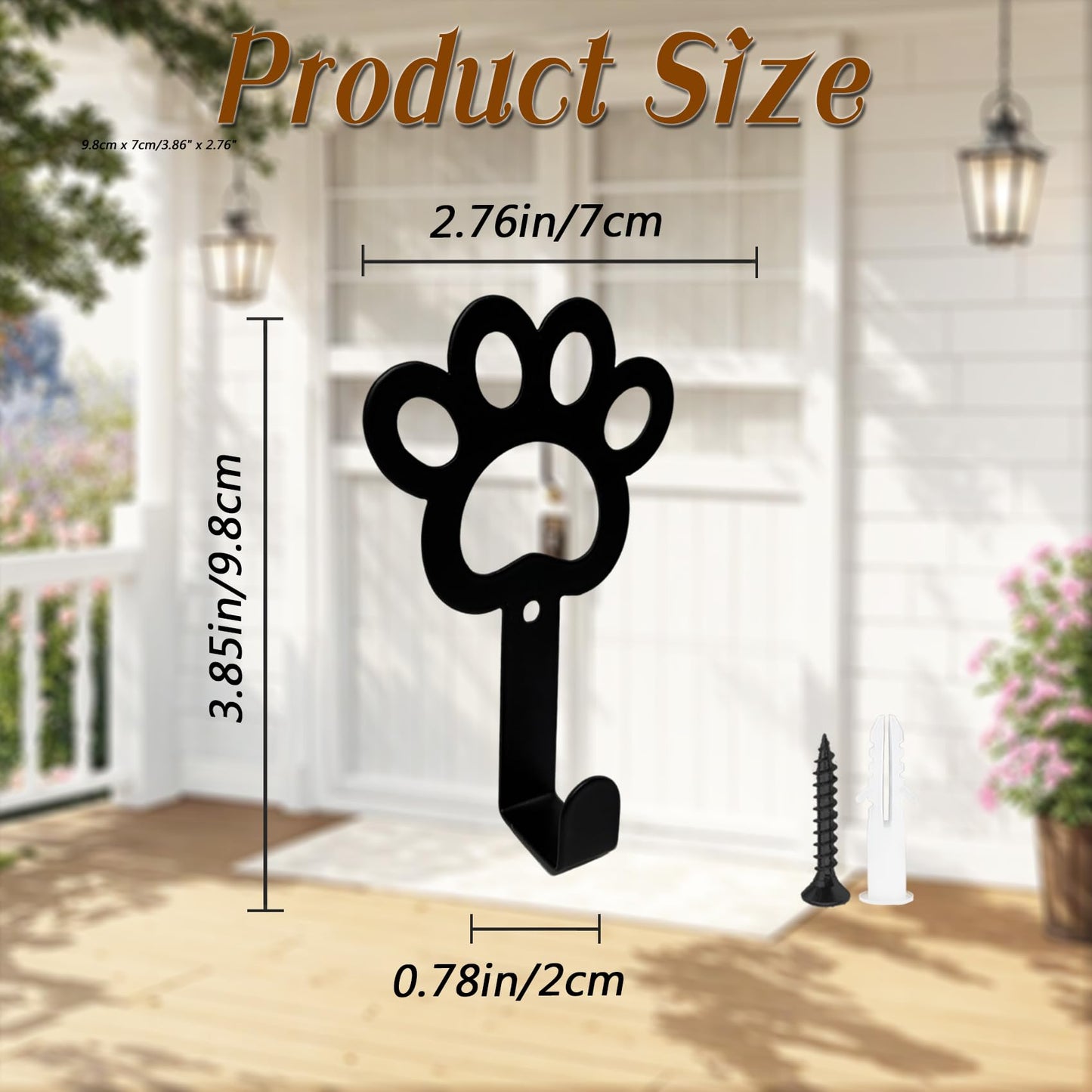 FoyaHome 4Pcs Dog Hooks for Wall, Cute Paw Key Hook Wall Mount, Organizer Hook, Pet Hook, Great Gift for Dog Lovers, for Entryway Hallway Kitche Office Bedroom, Living Room