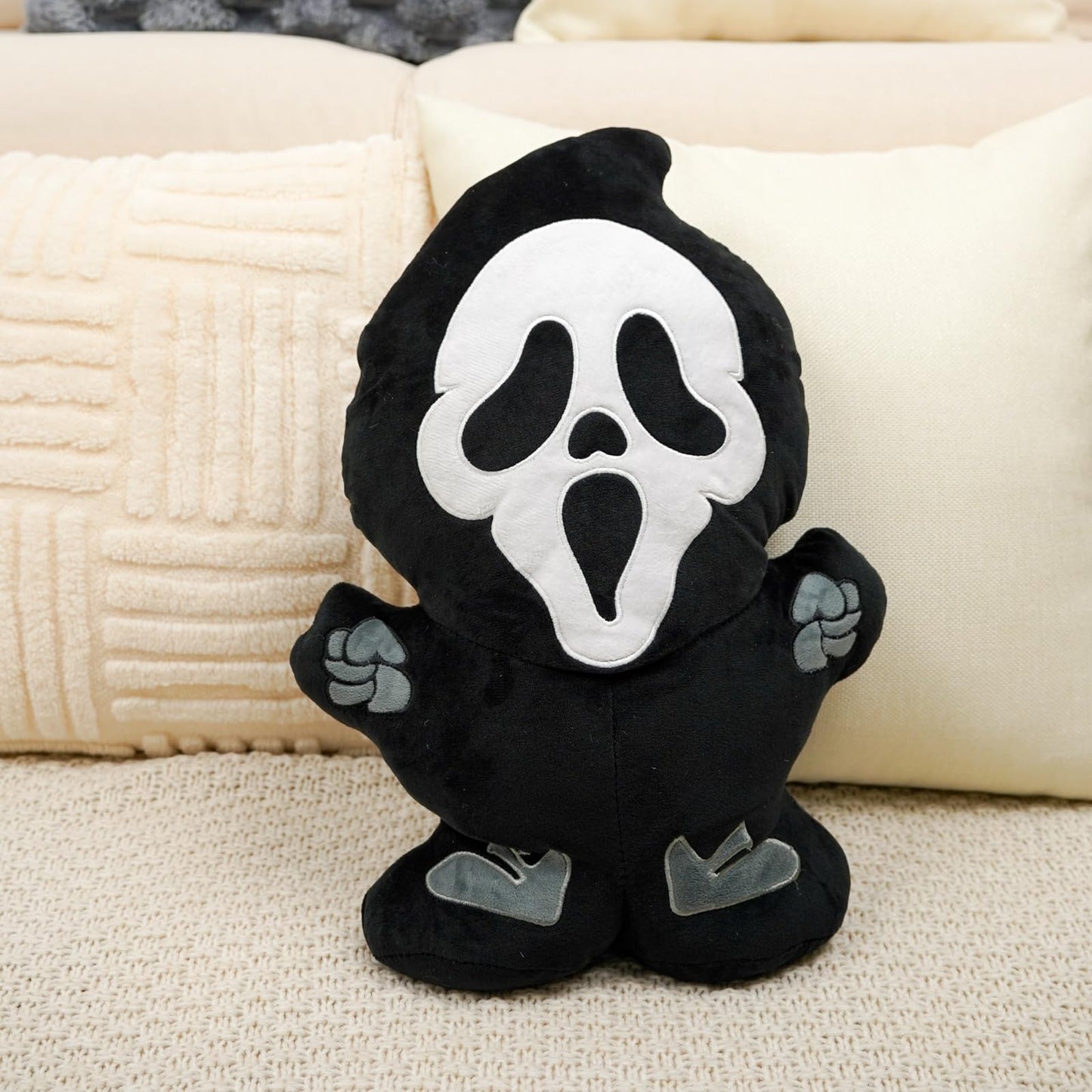 GAGEC Halloween Ghost Pillow Funny Spooky Ghost Throw Pillows 15.8 Inch Halloween Home Sofa Decorations Horror Decor for Friends Family