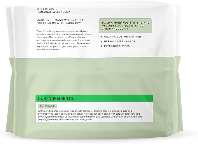 The Honey Pot Company - 80ct - Non-Herbal Heavy Panty Liners for Women w/Wings - Organic Cotton Cover & Ultra-Absorbent Core - Sanitary Pads - Feminine Care - FSA & HSA Eligible