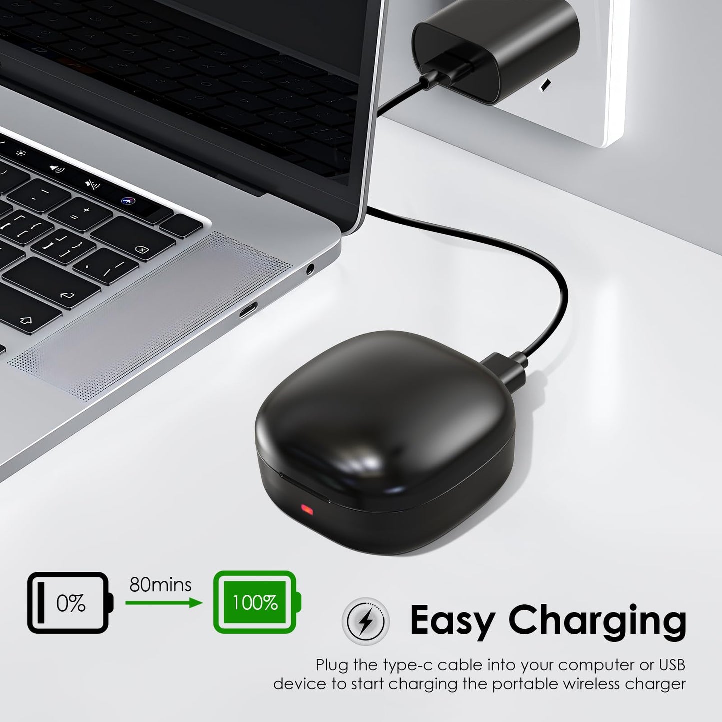 WONJOY Wireless Charging Case Compatible with Oura Ring Gen3 Charger - Size 6 - Portable Travel Charging Box for Smart Ring (6)