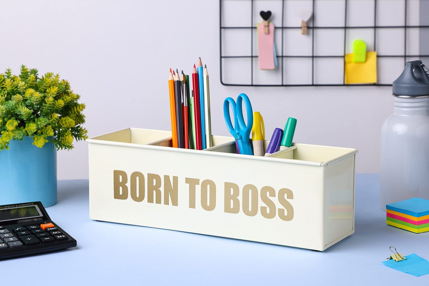 DUDKI Home Present Desk Organiser 4 compartments Decorative Pen Pencil holder/Vanity Kit/Travel Box/Makeup Box/Cosmetic Box/Storage Box/knife Holder/Spoon Holder-Gift Office Desk Décor