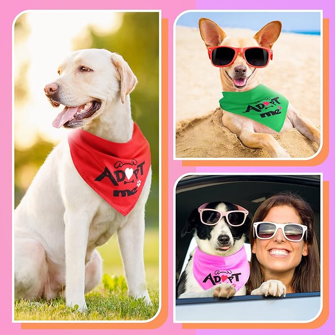 40 Pieces Adopt Me Dog Bandanas Bulk Multi Colors Bibs Triangle Dog Washable Scarf Kerchief Set for Small Medium Large Cats Pets Costume Accessories Decoration