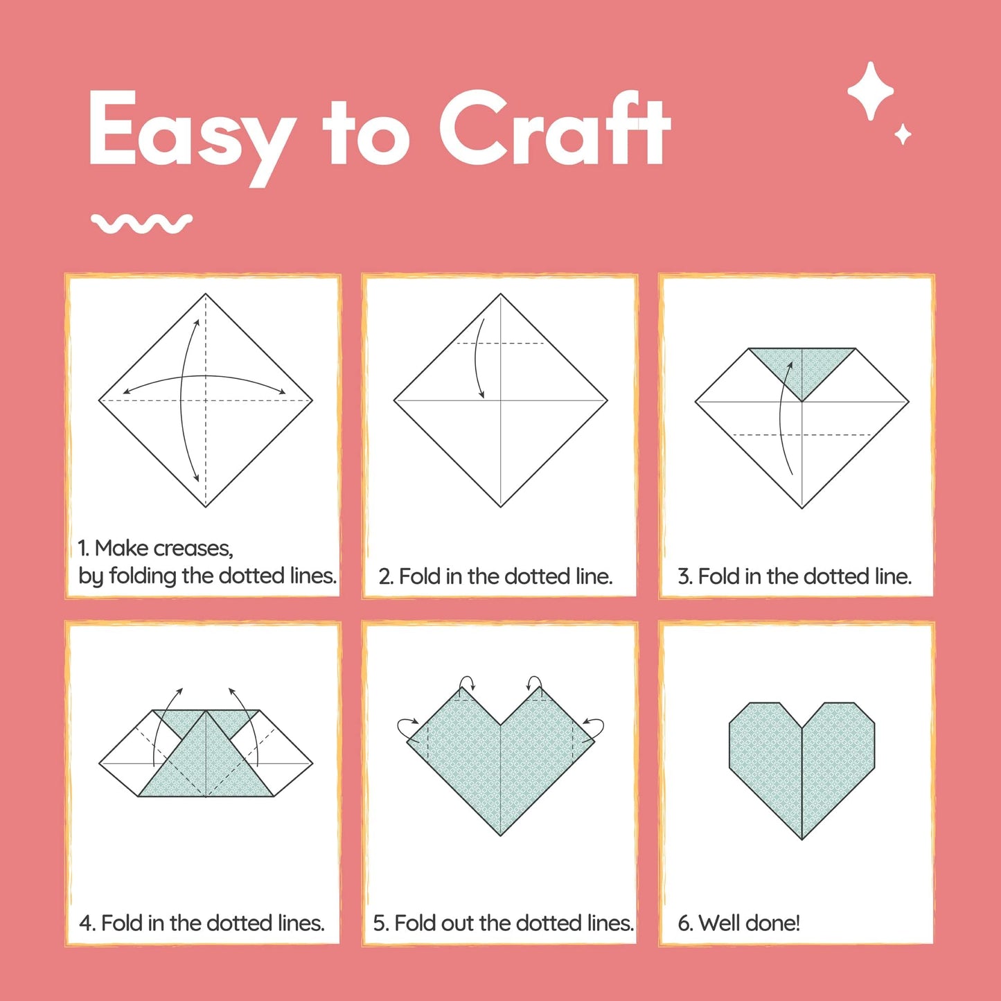 Japanese Origami Paper Set - 120 Sheets - Traditional 6x6 Folding Kit Featuring Floral, Animal, Aztec, Geometric Designs for Kids and Adults