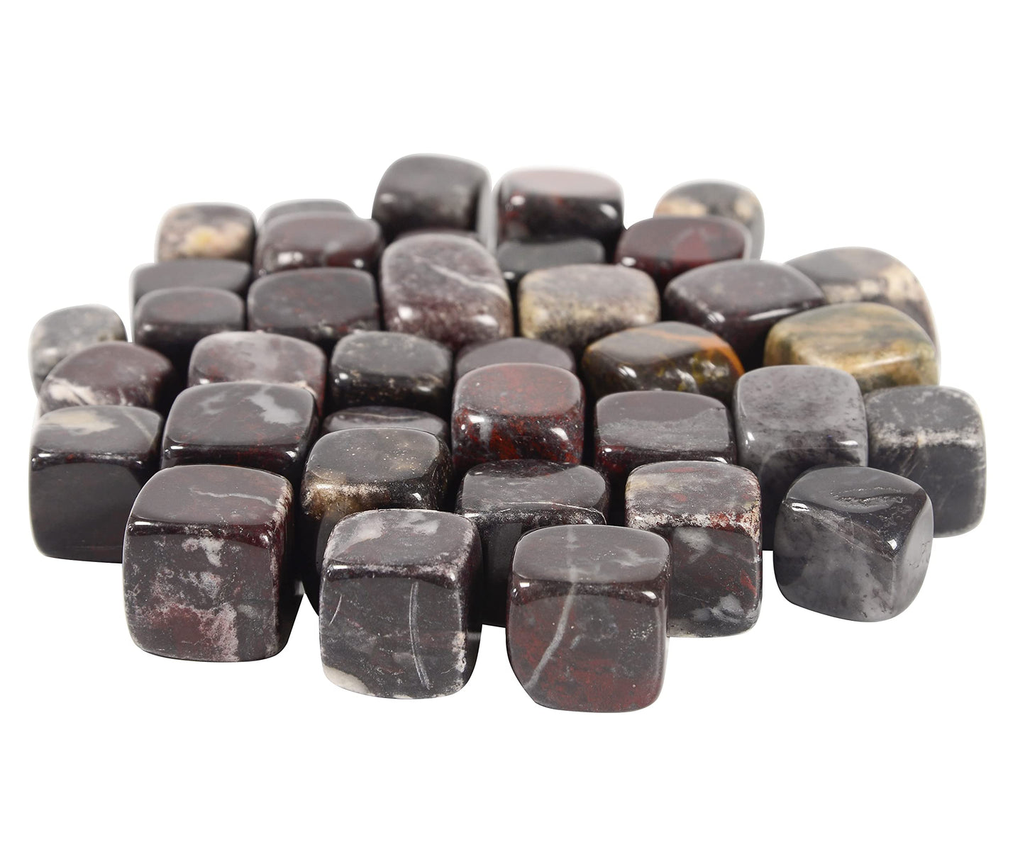 Crocon 1LB rhodonite garnet tumbled stones and Crystals bulk 2000+ Carats Natural Crystal Kit for Reiki Healing Crystals Polished Tumble Stones Chakra Balancing Reiki Gift Home Decor DIY crafts