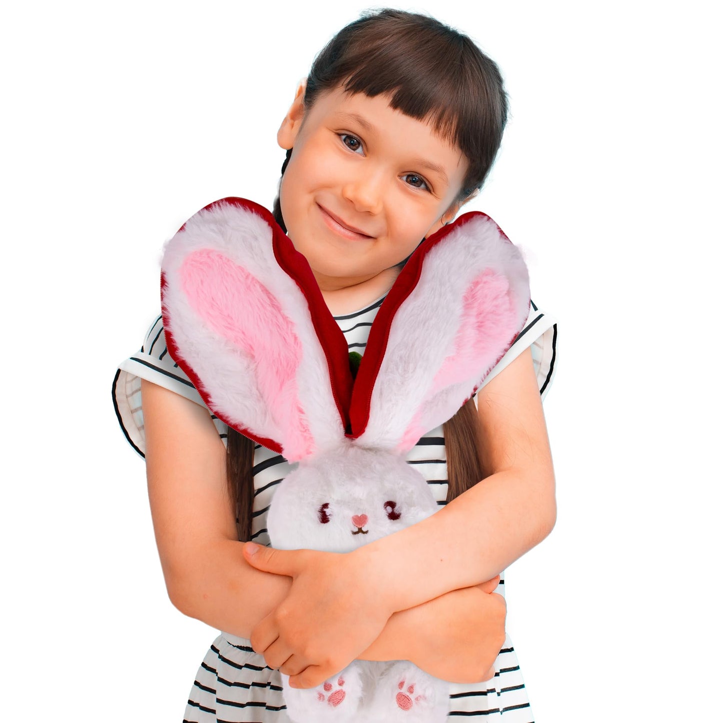 ArtCreativity Strawberry Bunny Plush Toy - Hidden Easter Bunny Stuffed Animal - Easter Basket Stuffers and Gifts for Kids - Doubles as Cute Easter Decor