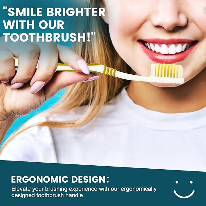 Navona 50 PCS Individually Wrapped Bulk Toothbrush Pack, Disposable Toothbrush, Toothbrushes Bulk for Adults, Kids Toothbrushes, Soft Bristle, Ergonomics Handle, Perfect for Travel, Hotel, Donation