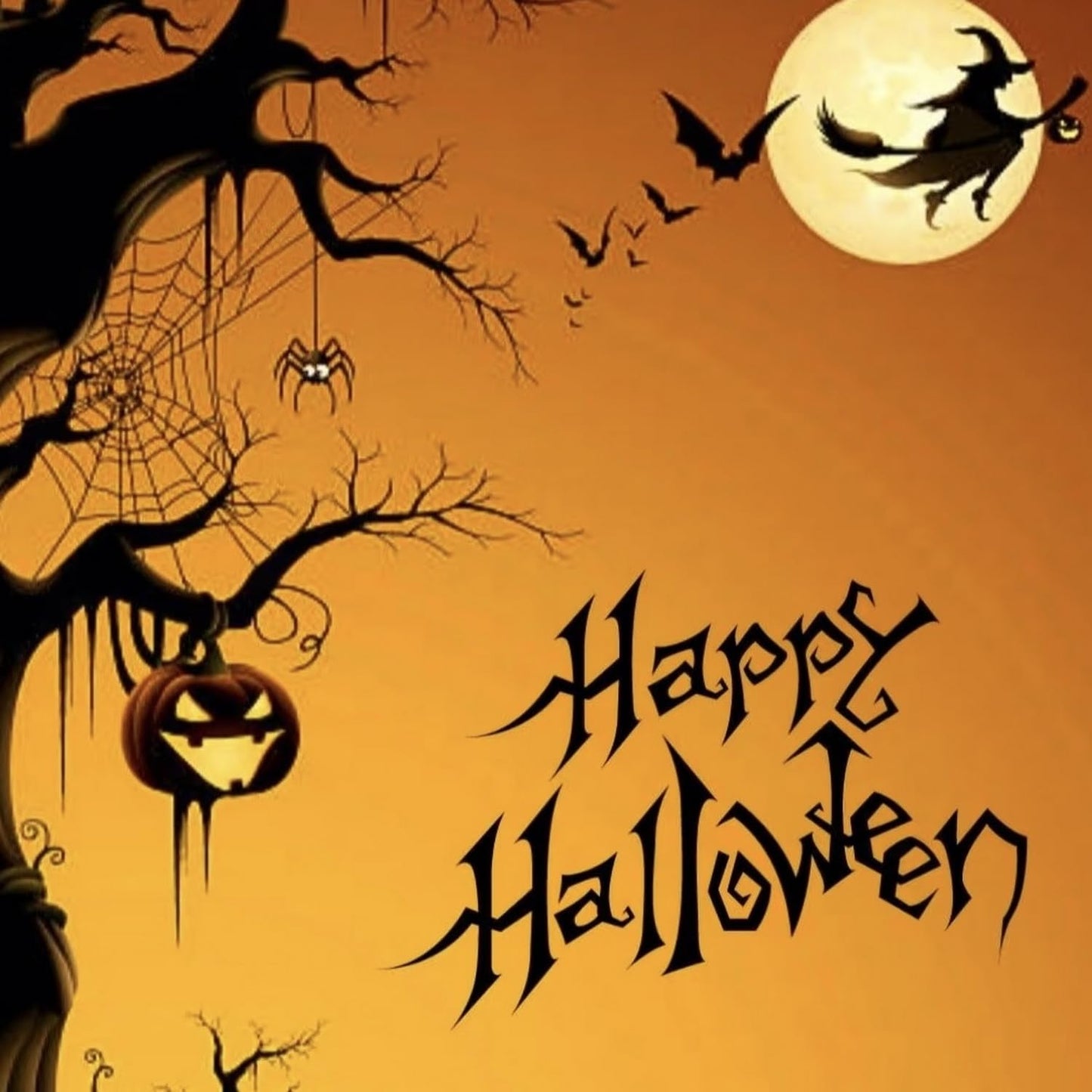 24pcs Halloween Press on Nails Long Square Fake Nails Monster Patch Pumpkin Ghost Spider Web designs Acrylic False Nails Glossy Full Cover Orange Black Glue on Nail for Women Party Manicure