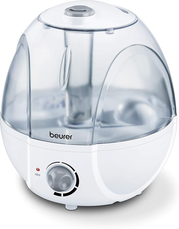 Beurer LB27 Ultrasonic Air 0.8 Gallon Tank, Auto Shut-Off, Baby Kids Vaporizer Cool Mist Filter Free Silent, Humidifier