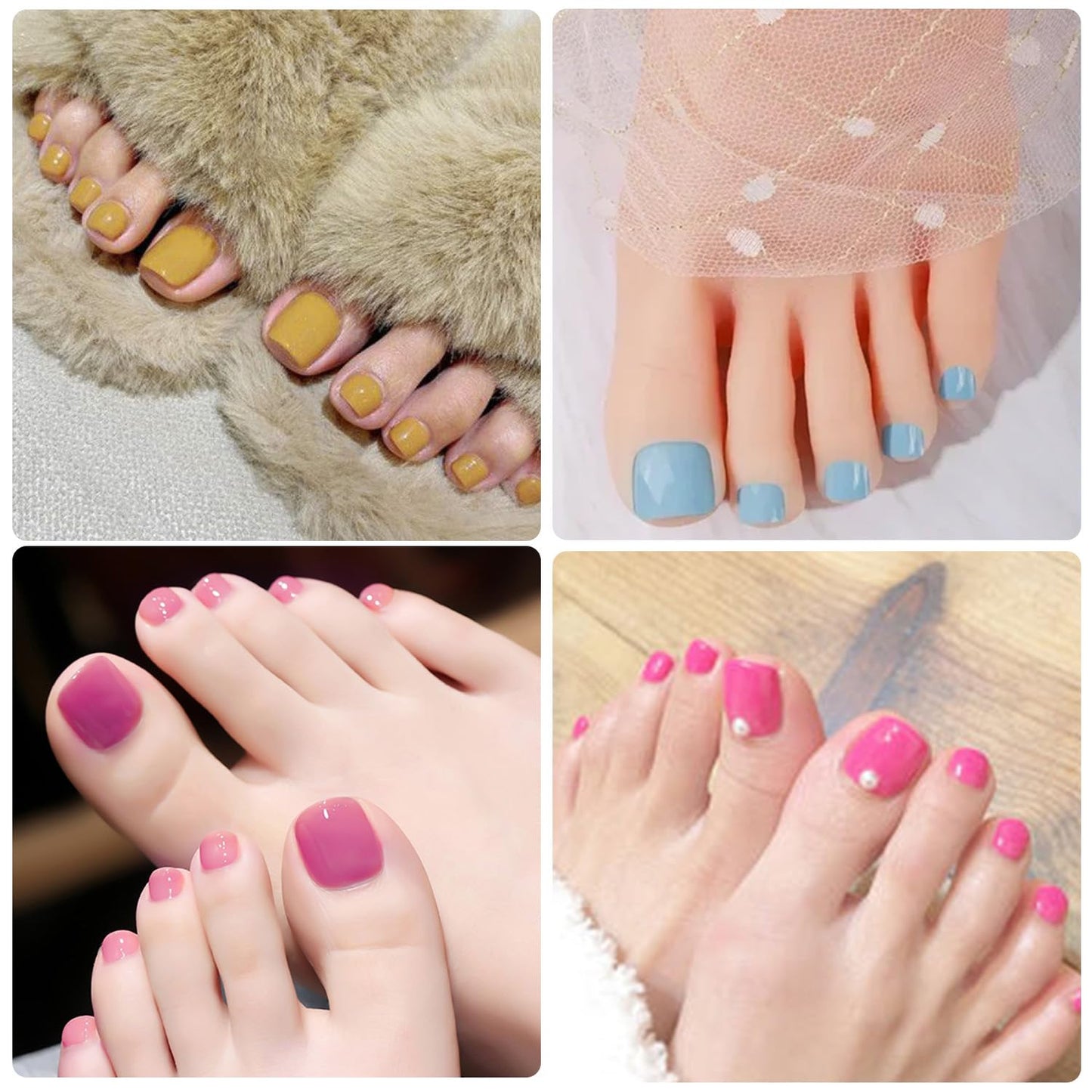 WOKOTO 20 Sheets Toe Nail Stickers Solid Color Full Nail Wraps for Women Nails, Pink - Red Nail Polish Strips for Toes Nails Art Stickers Decals Self Adhesive Nail Polish Wraps Toenail Strips