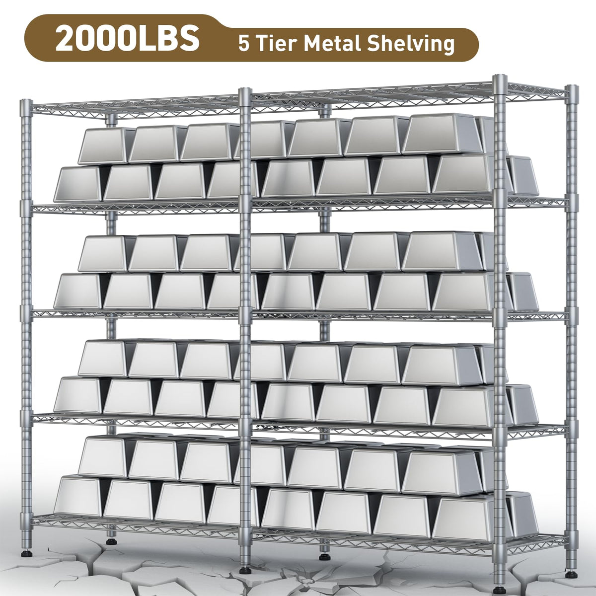 5 Tier Wire Rack Shelving