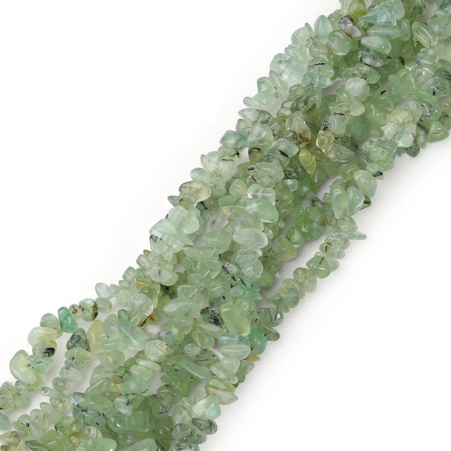 XIANNVXI Prehnite Beads, Natural Chip Stone Beads 400Pcs Crystal Bead 5-8mm Irregular Healing Crystal Loose Rocks for DIY Jewelry Making