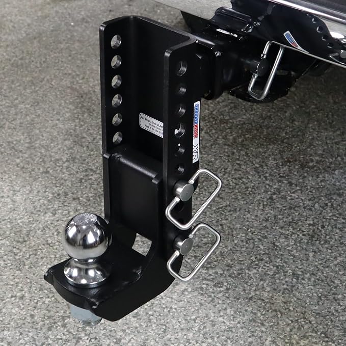 Shocker XR Adjustable Drop Hitch, Fits 2-1/2"Hitch Has 2-5/16"Ball 0-9" Drop