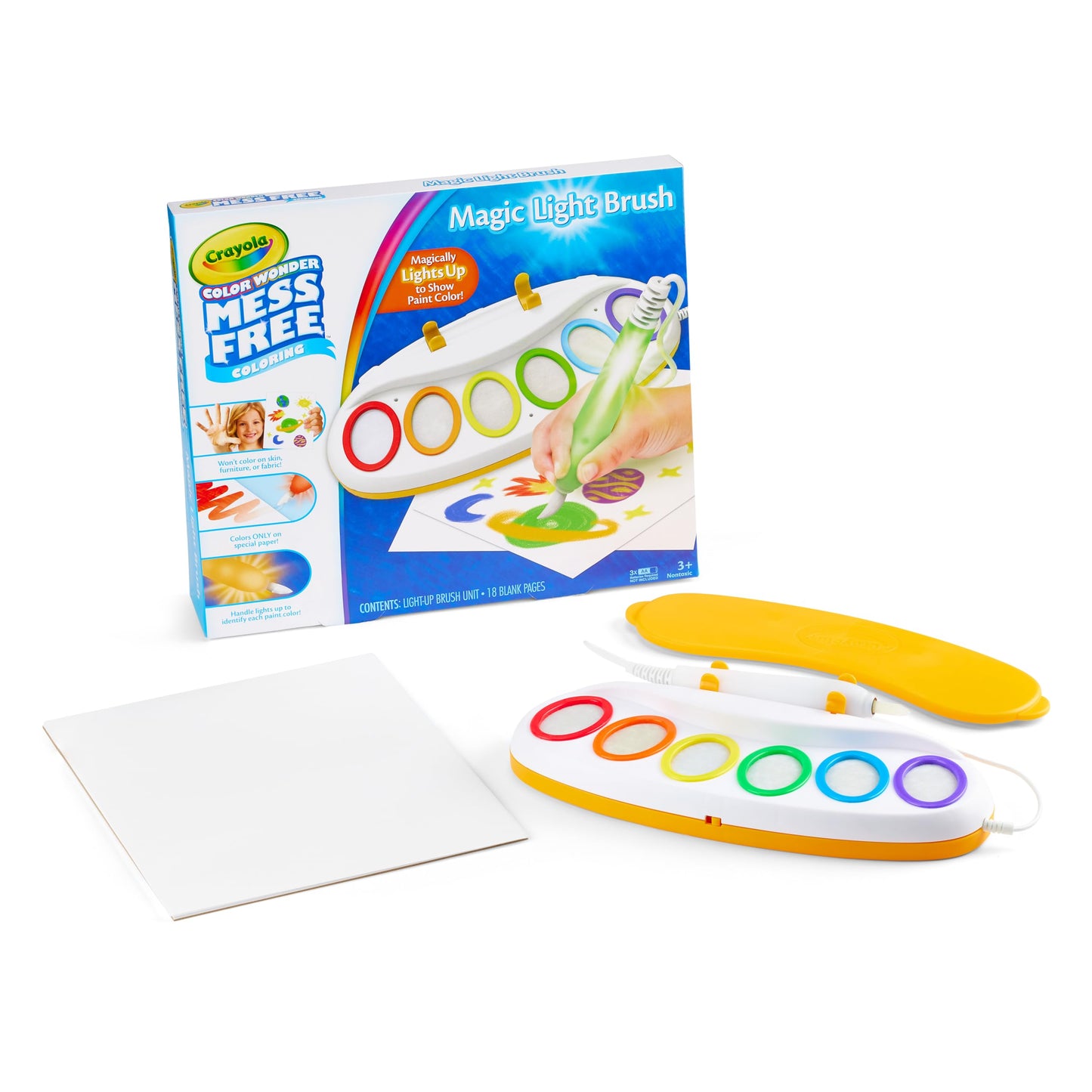 Crayola Color Wonder Magic Light Brush, Mess Free Painting Station for Kids, Easter Basket Essential & Stuffer, Easter Gift for Kids, Toddler Activity Toy, Ages 3+