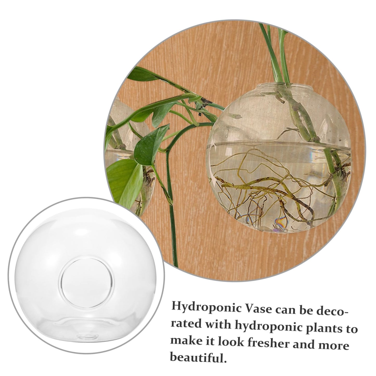 UKCOCO Hydroponic Wall Hanging Glass Flower Vase Creative Terrarium Planter for Indoor Decor Modern Transparent Flowerpot for for Plant Arrangement