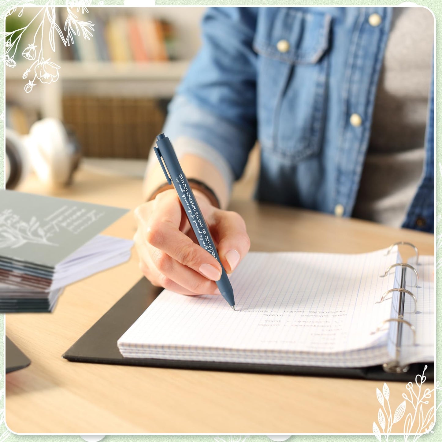 Tellingyou 40 Pcs Employee Appreciation Gifts Bulk Inspirational Notebook Ballpoint Pen Motivational Notebook Mini Journal for Volunteer Administrative Professional Teacher Nurse Team (Classic)