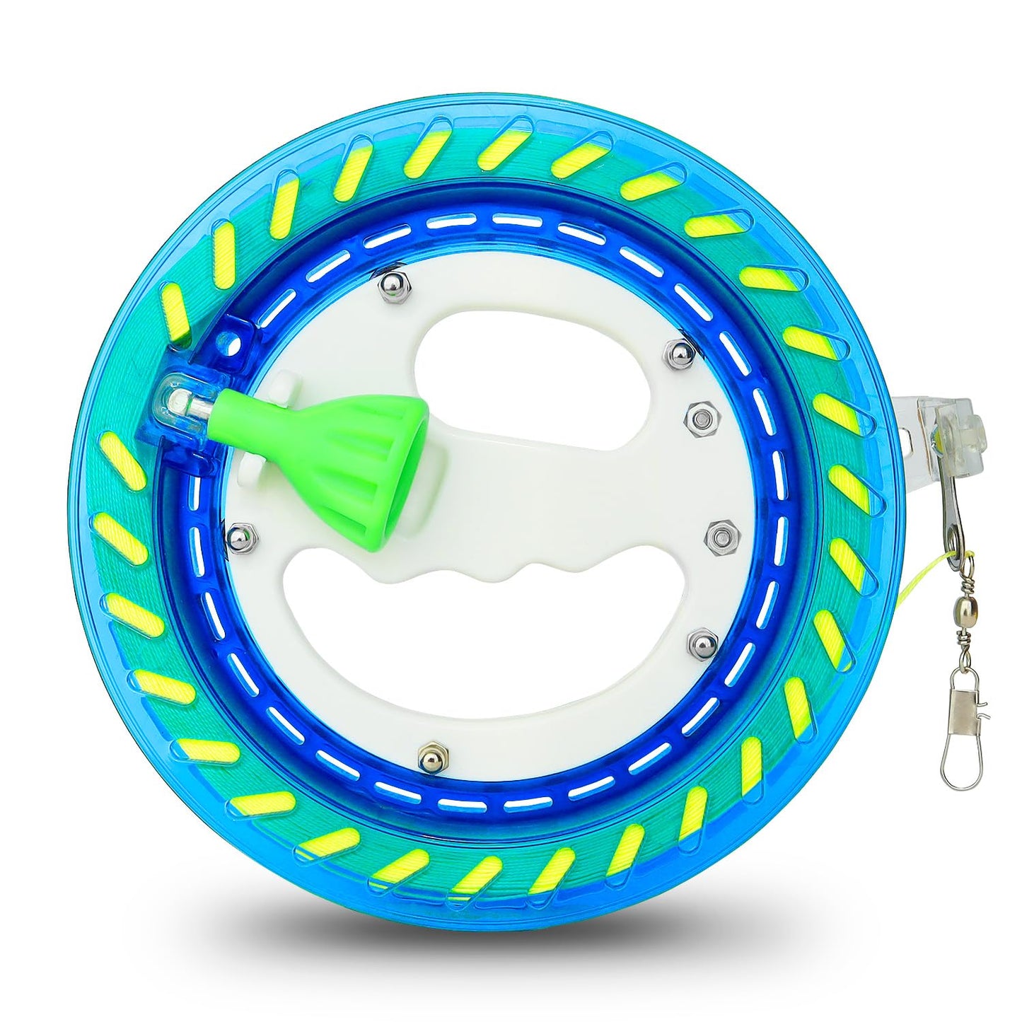 YFAFENGS Kites Reels for Adults, Professional Kite String Reel Winder for Adults, 1000FT Line Spool, Kite String Spool with Lock, for Outdoor Kites(Blue, 7 inches) ﻿ ﻿ ﻿
