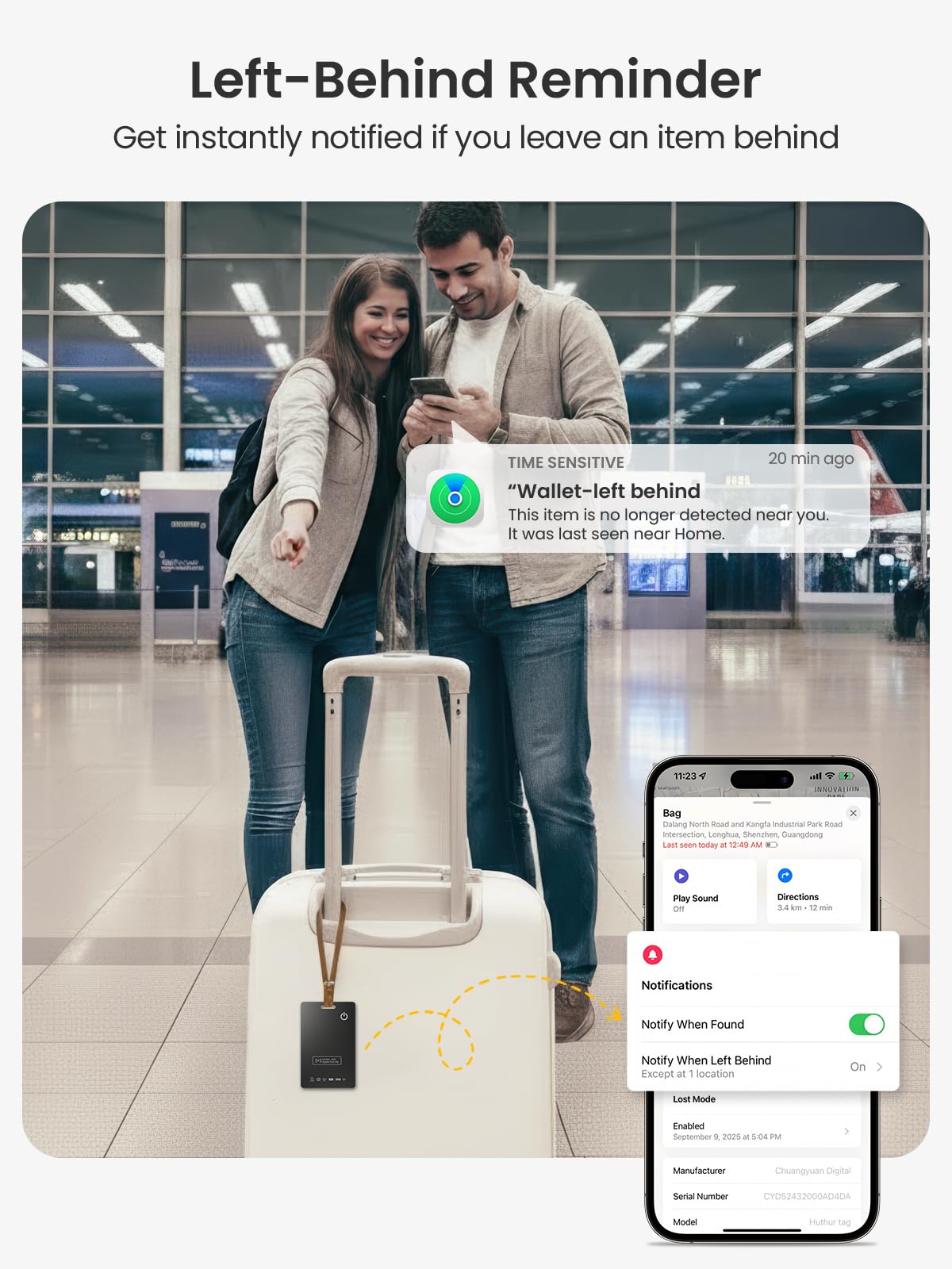 LOXP Wallet Tracker Card – Works with Apple Find My [Apple MFi Certified, iOS Only], Slim 1.65mm Bluetooth Item Finder, IP68 Waterproof, Wireless Rechargeable GPS Locator for Wallet, Keys & Luggage