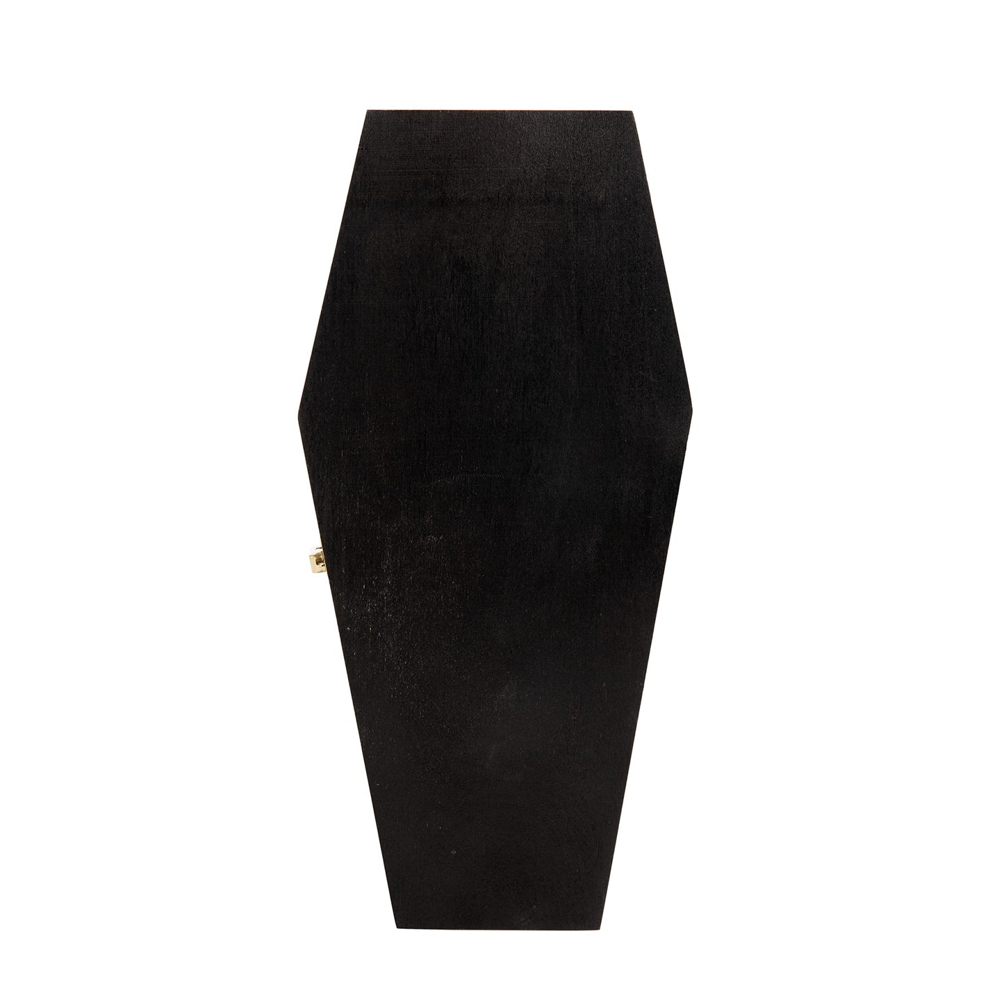 Creative Hobbies 12" Black Painted Wooden Coffin Box – Hinged Halloween Casket for Décor, Party Favors, Goth Display, Doll or Pet Memorial