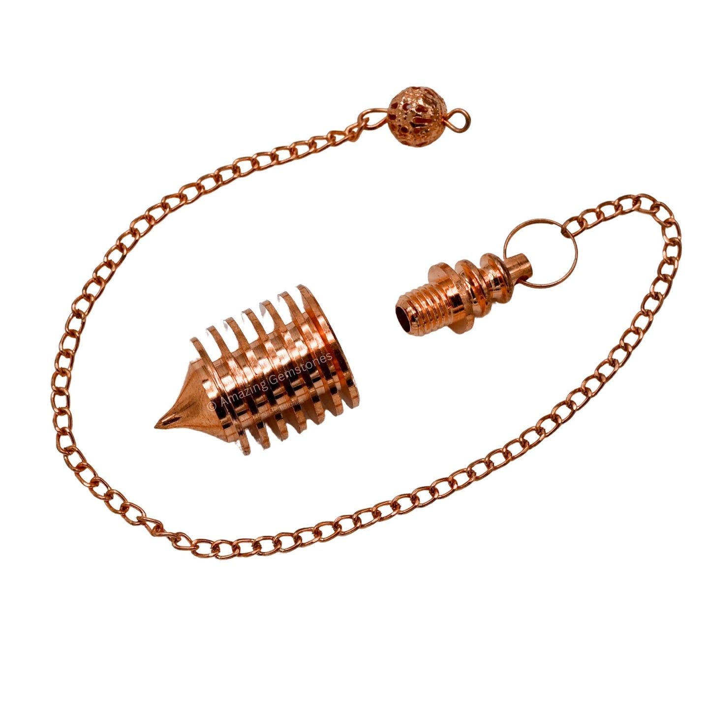 Amazing Gemstone Healing Metal Pendulums for Divination, Gold Vertical Hard Coil Steel Copper Pendulum High Energy Pendulo de Bronce Pendulos de Mesa MP15