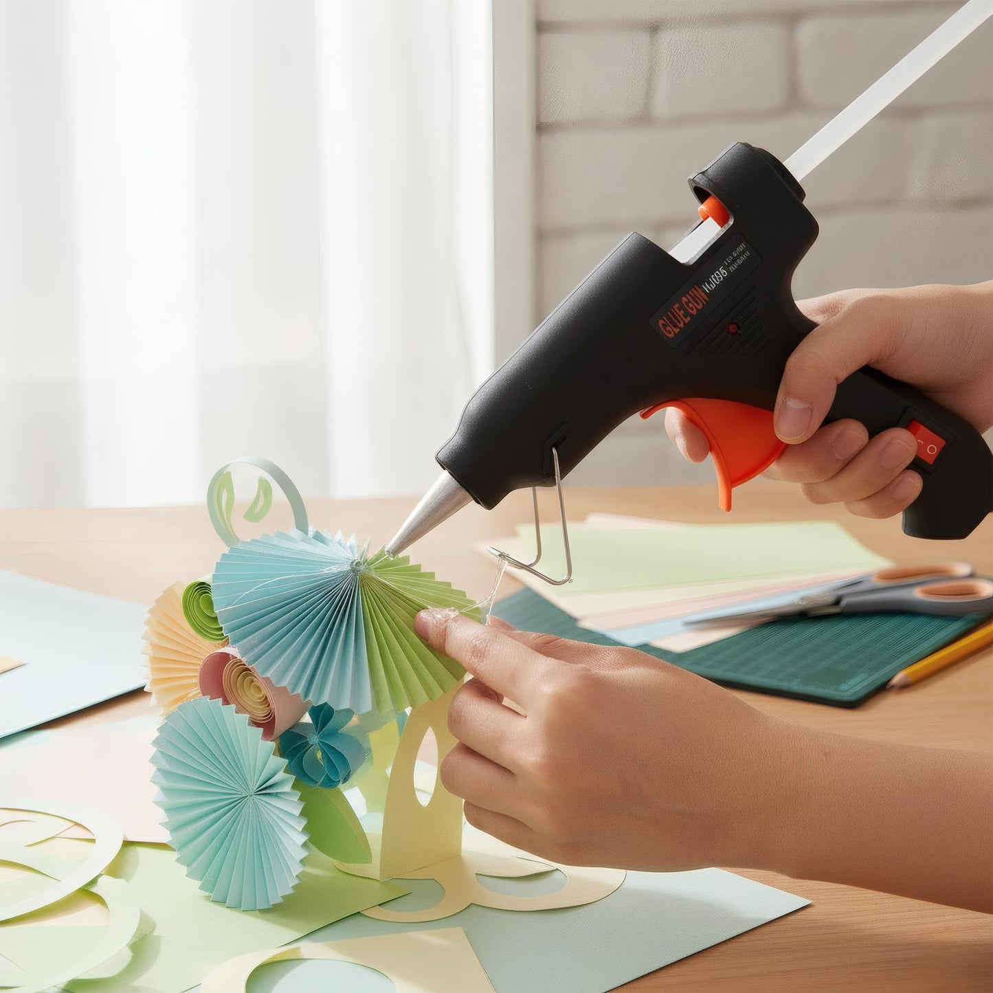 Mini Hot Glue Gun Kit, 20W High Temperature Melting Tool for DIY Projects, Home Repairs, School Crafts with Fast Preheating