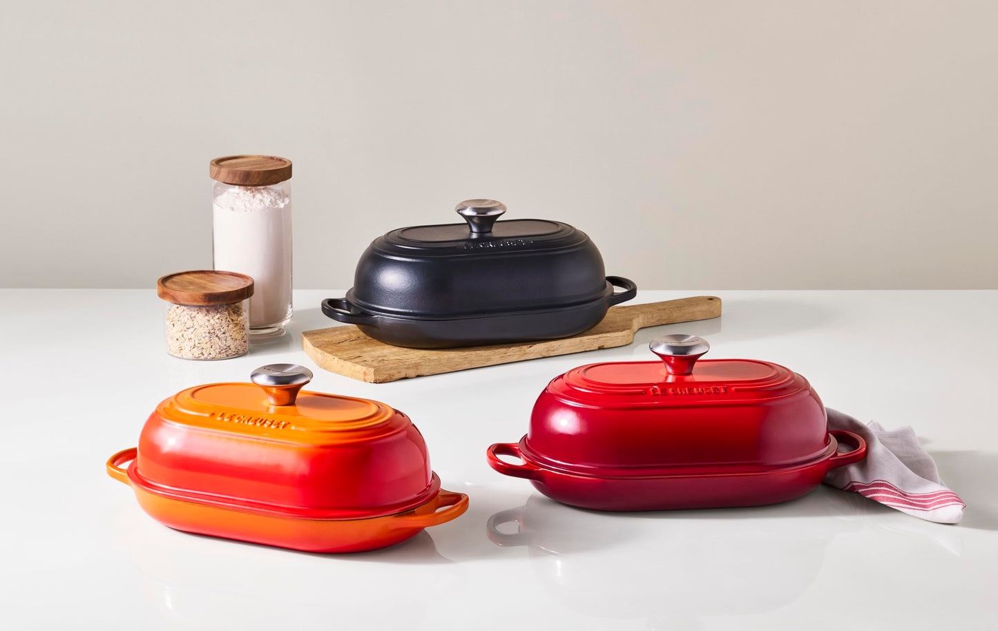 Le Creuset Enameled Cast Iron Signature Oval Bread Oven, 11.5 inch, Flame