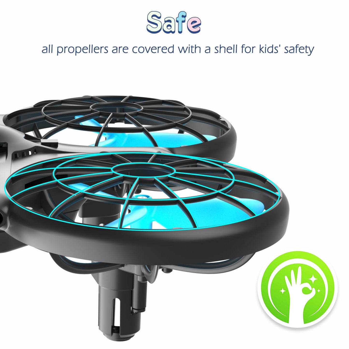 Loolinn | Drones for Kids Gift - Mini Drone, RC Drone with Auto Anti-Collision Technology/Safe for Kids/Easy to Fly / 360° Flip/Hand-Controlled Mode (Gift for Boys and Girls)