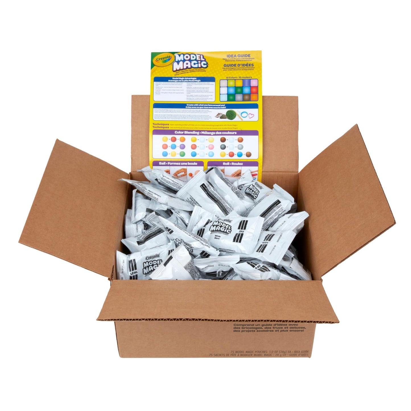 Crayola Model Magic - White (75ct), 1oz Modeling Clay Alternative, Molding Air Dry Clay for Kids, Spring Craft Supplies