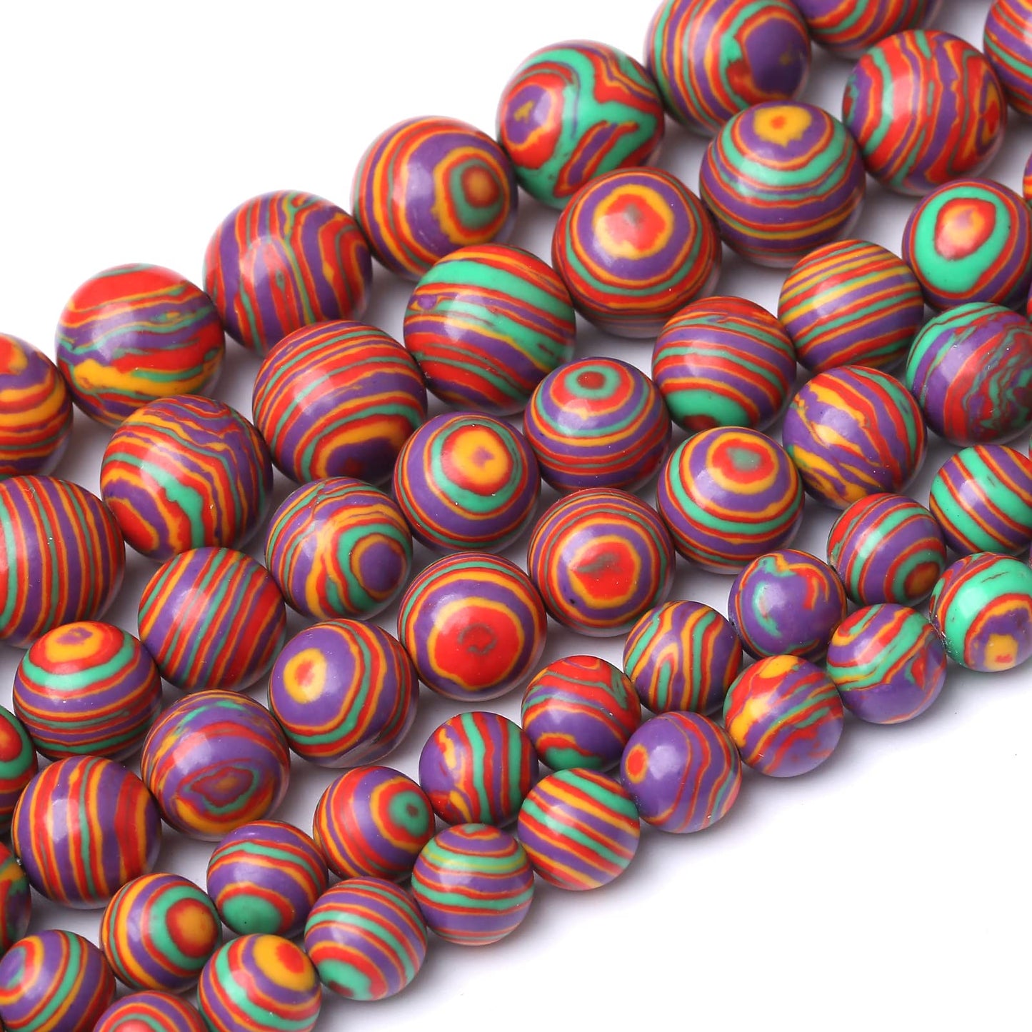 60PCS 6MM Malachite Beads - Round Loose Natural Gem Beads for Jewelry Making - 15