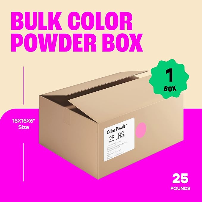 Chameleon Colors 25 lb. Color Powder - 1 Pack - Vibrant Pink Color - for 15-20 People - Non-Toxic & Gluten-Free - for Holi, Color Wars, Fun Run, Gender Reveal, Summer Camp & More