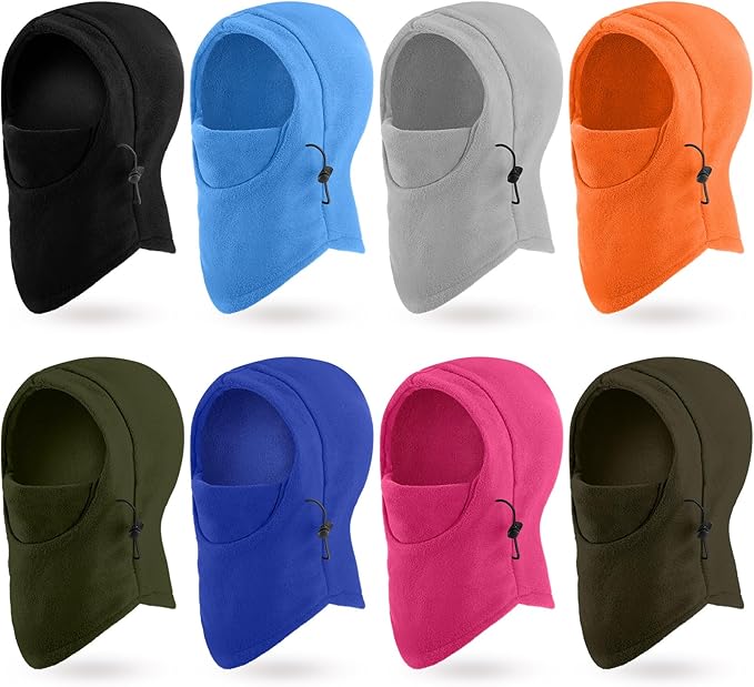 Frienda 8 Pcs Balaclava Ski Mask Men Windproof Warmer Face Covers Adjustable Winter Mask for Men Women