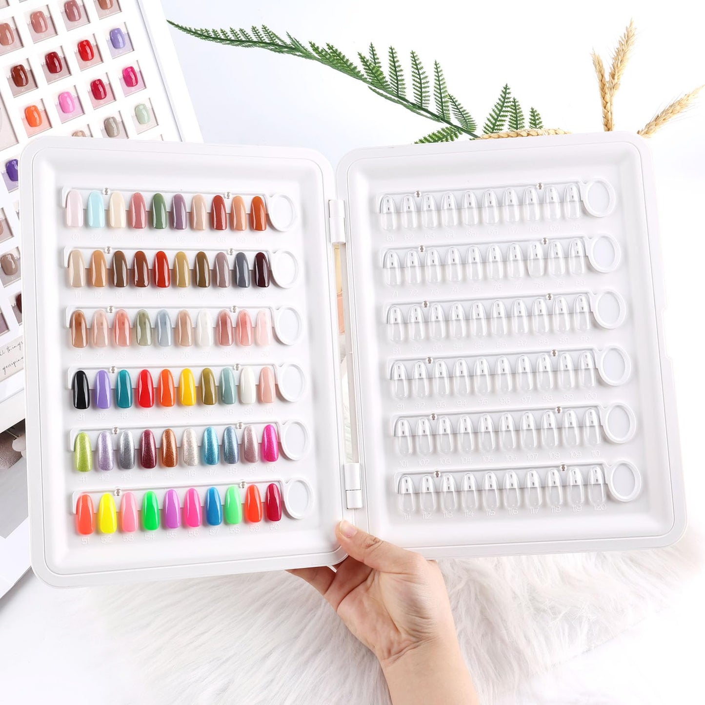 YINGJEE 150 Pcs Clear Replacement Nail Tips for C9 C10 Nail Color Display Swatch Book (Transparent)