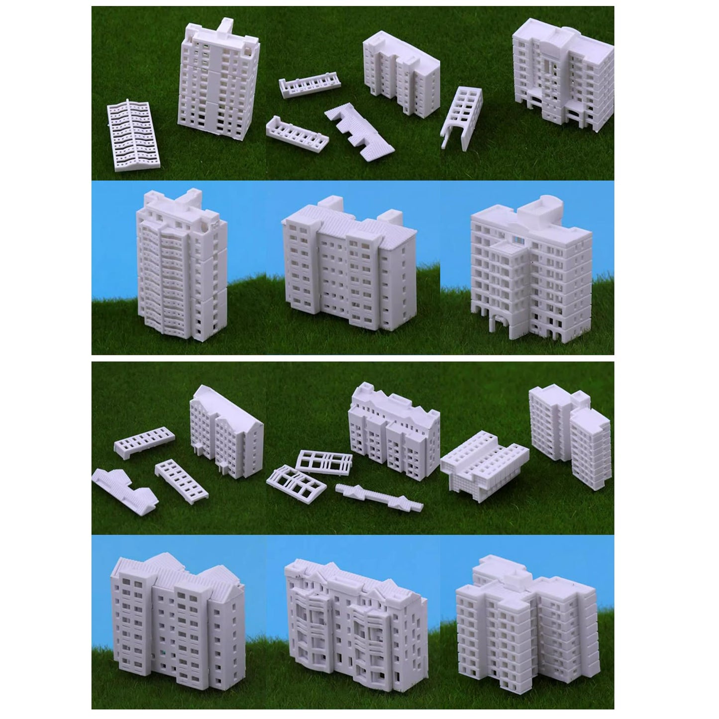 Attuslla Building Material Model Building Model for Home Decor Sand Tray Miniatures Garden Statue Model Mini Garden Decor Sand Table Model Building Kit Sand Table Decor (6 PCS 1:500), CX-03061