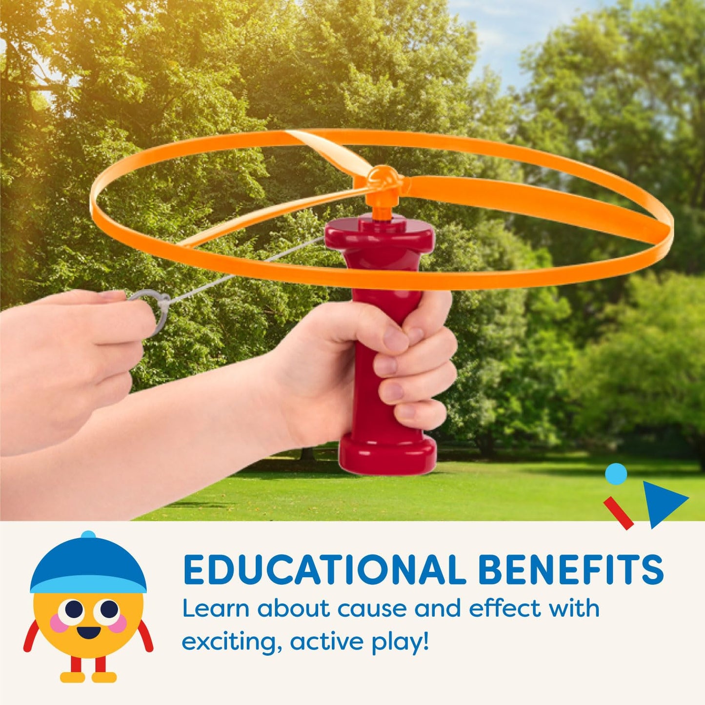 Battat – Flying Disc Toy – 2 Launchers & 4 Discs – Helicopter Playset – Outdoor Toys for Summer – 3+ Years– Skyrocopter