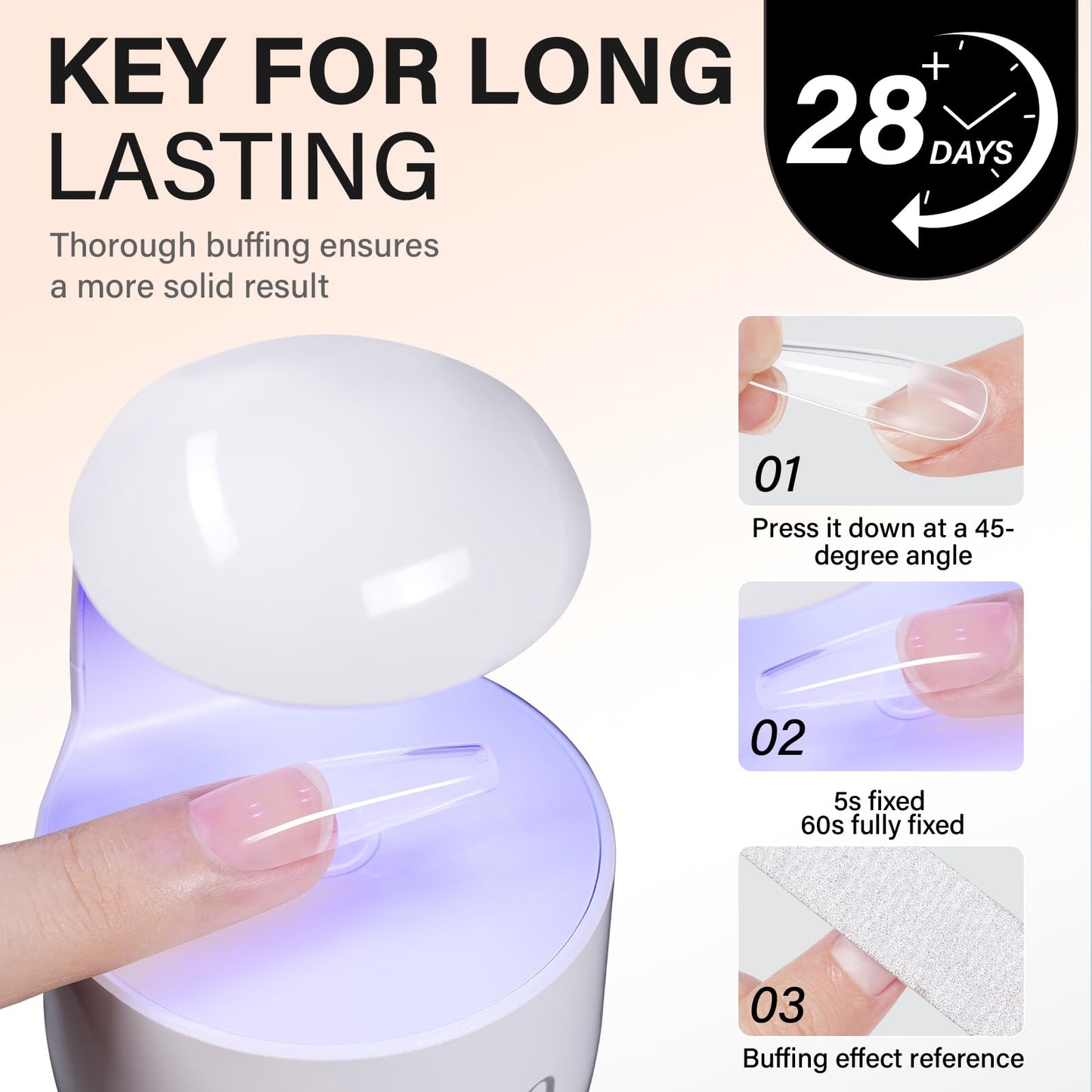 AILLSA Solid Gel Nail Glue for Nail Tips Strong Nail Glue for Press Ons Professional Fake Acrylic Soft Nails Glue U V Lamp Curing Needed - Long Lasting 15g / 0.5fl.oz