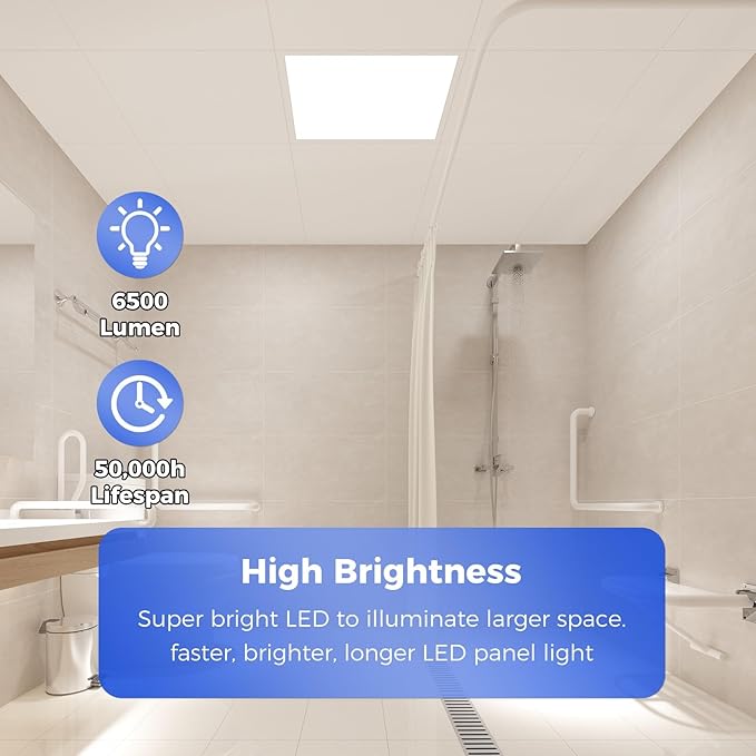 Aphyni 36 Pack 2x2 LED Flat Panel Light, Dimmable Office Kitchen Flush Mount Ceiling Light Panel,Bright 6500LM,Dimmable,Selectable Features, 3000K/4000K/5000K/5700K/6500K, 30W/35W/40W/45W/50W