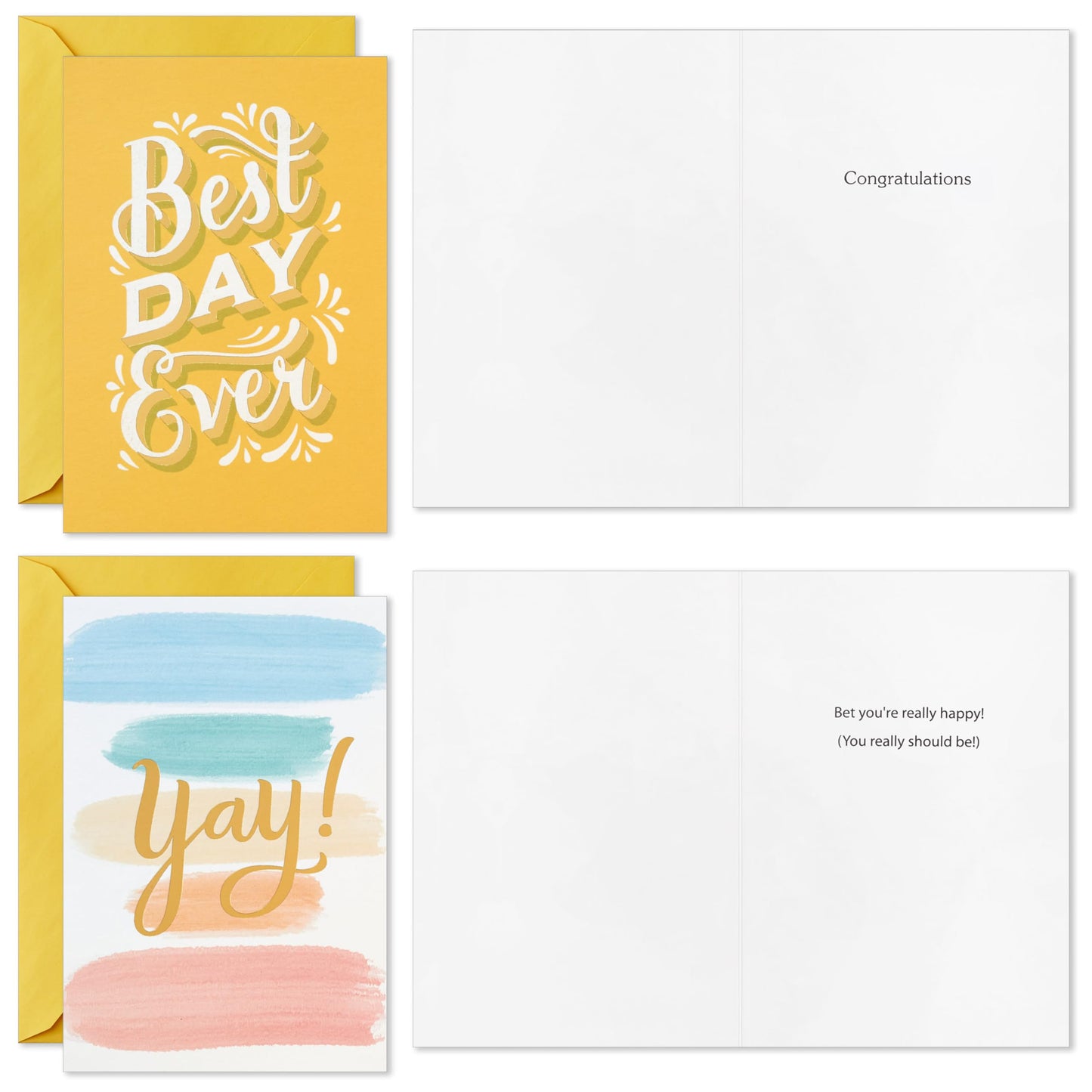 Hallmark Assorted Congratulations Cards (24 Cards with Envelopes) for Graduations, Promotions, Engagements, New Jobs, Baby Announcements