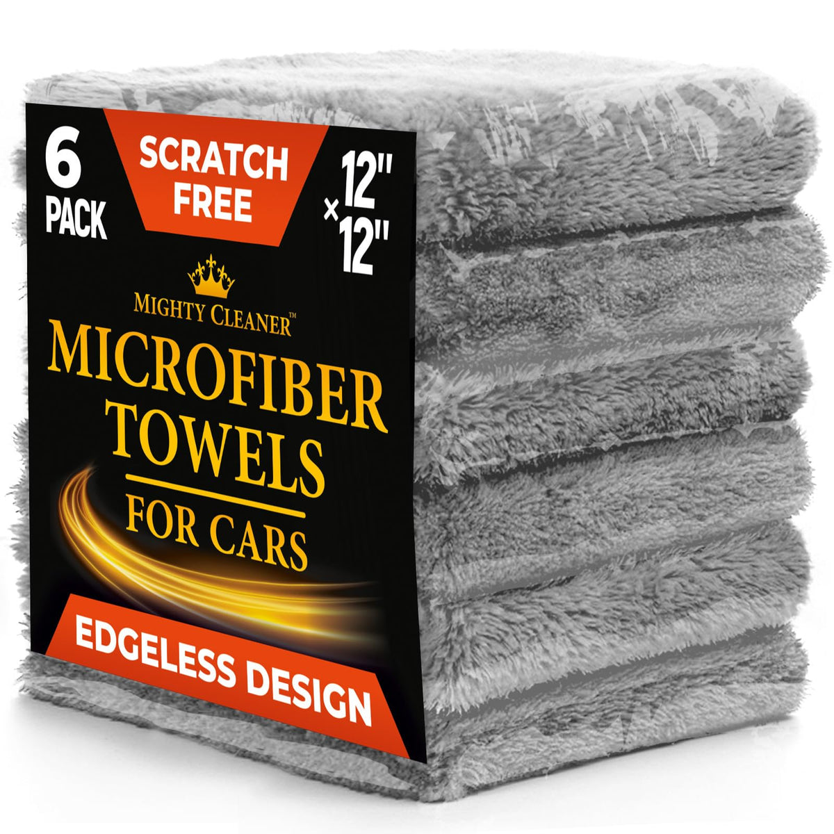 Edgeless Microfiber Car Towels (6 Count)