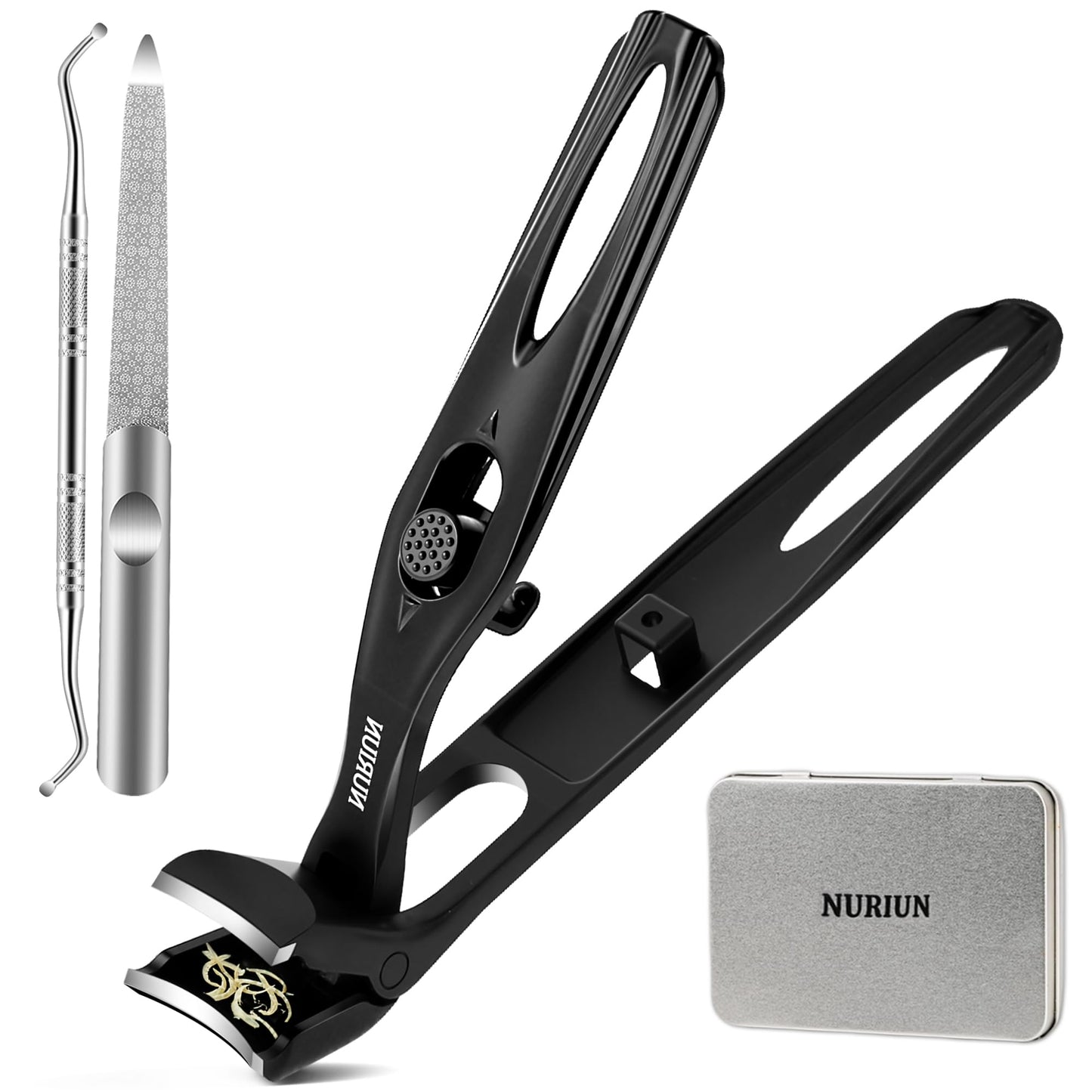 Long Handled Toenail Clippers for Seniors Thick Toenails, Angled Head Large Nail Clippers for Men, Heavy Duty Professional Toe Nail Clippers for Thick Nails