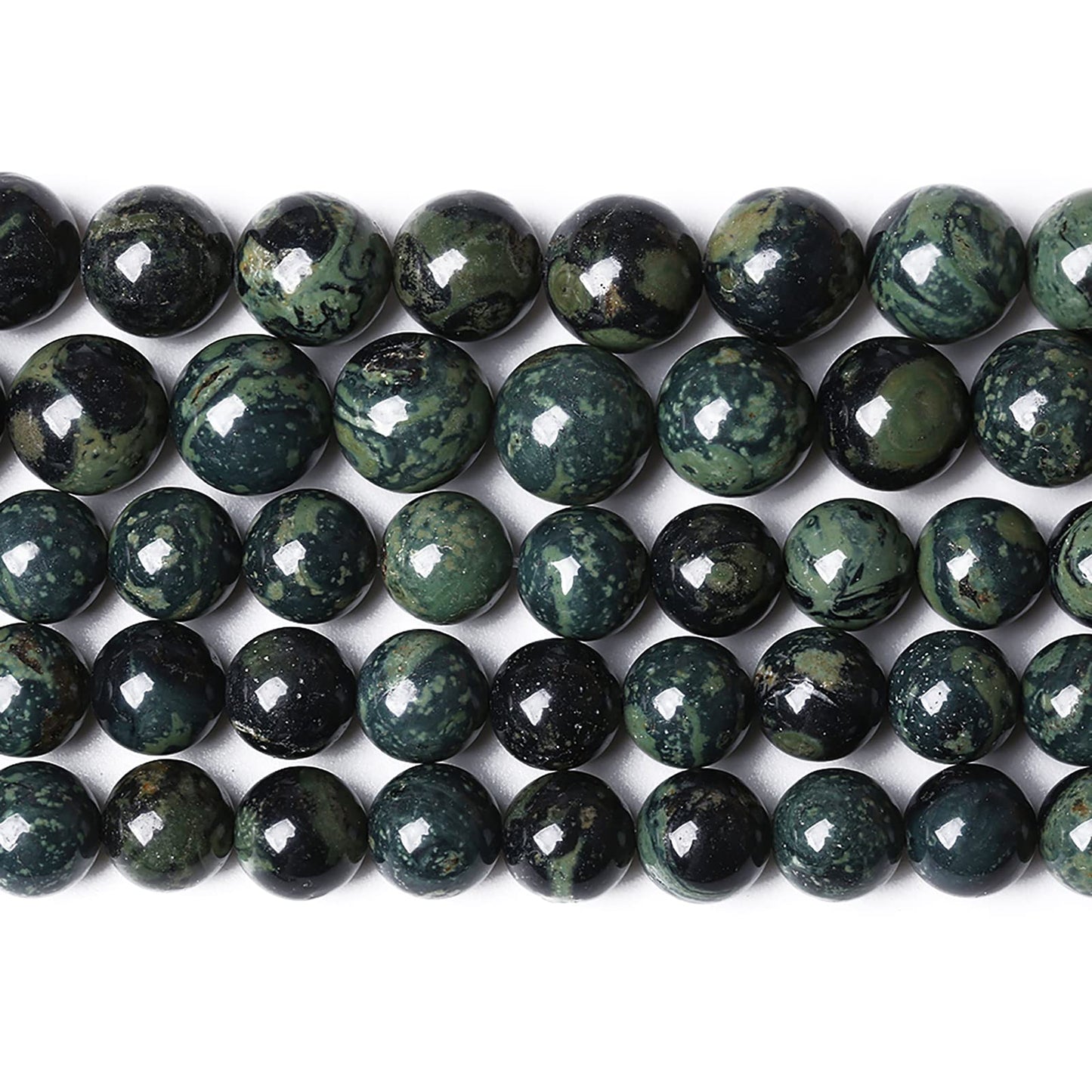 8mm 45pcs Natural Kambaba Jasper Beads Round Loose Energy Healing Stone Beads for Jewelry Making DIY Bracelet 15 Inch