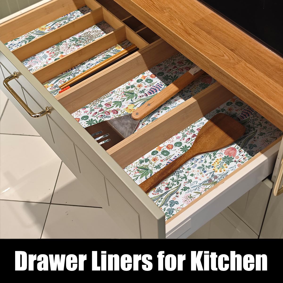 Floral Shelf Drawer Liners (352 Sq Ft)