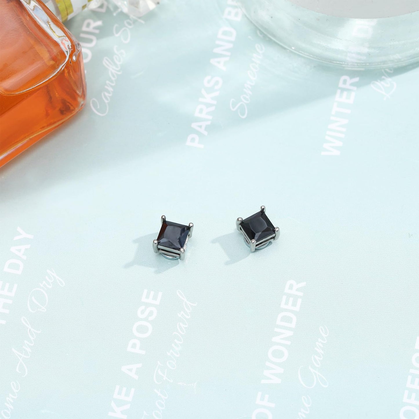 NEWITIN 6 Pairs Stainless Steel Magnetic Stud Earrings for Men Clip on Earring Magnetic Earring Unisex Non Piercing CZ Magnet Studs Diamond Earrings for Women Men