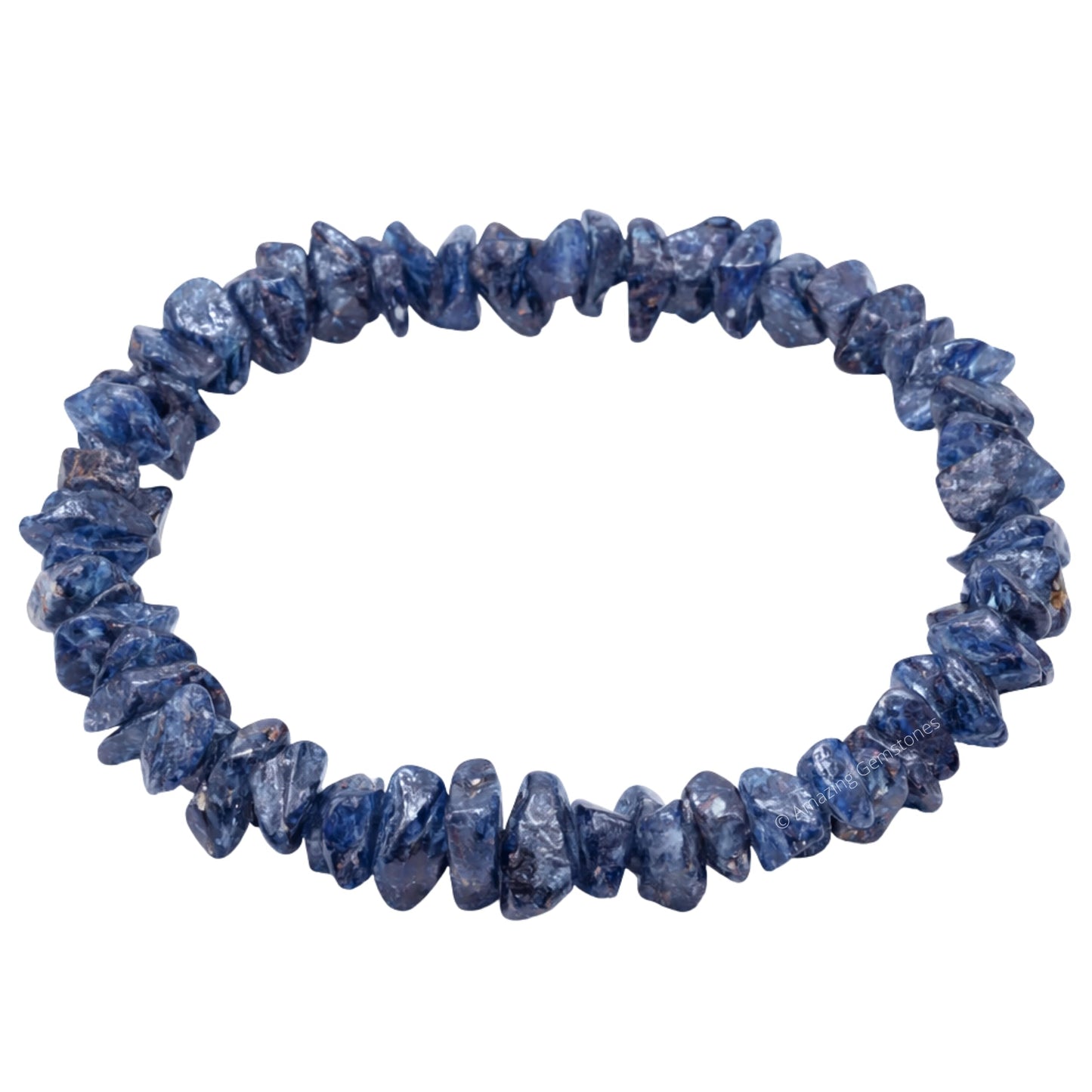 Amazing Gemstone Chips Bracelet (Iolite)